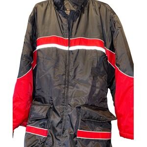 Guide Gear Mens 2X Large Black Red White Insulated Snow Suit Coverall